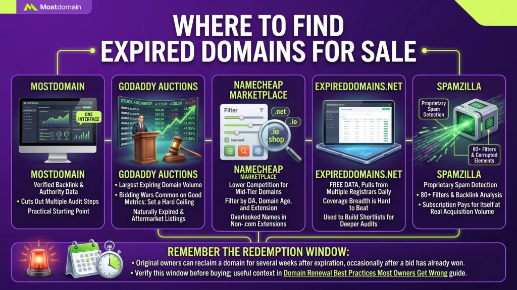 Where to Find Expired Domains for Sale