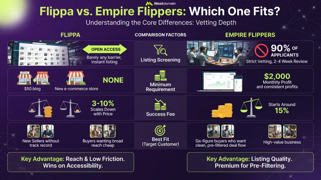 Flippa vs. Empire Flippers