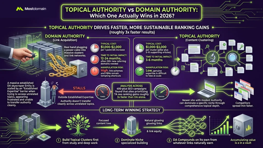 Topical Authority vs Domain Authority: Which One Actually Wins in 2026?