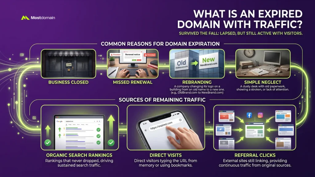 What Is an Expired Domain with Traffic?