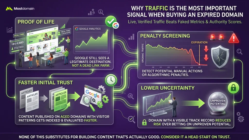 Why Traffic Is the Most Important Signal When Buying an Expired Domain