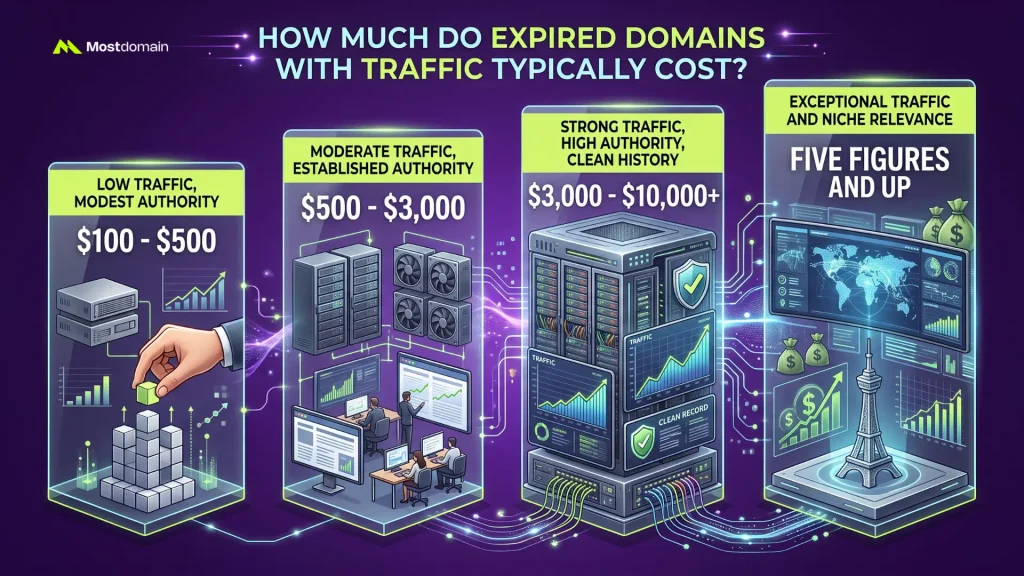 How Much Do Expired Domains with Traffic Typically Cost?