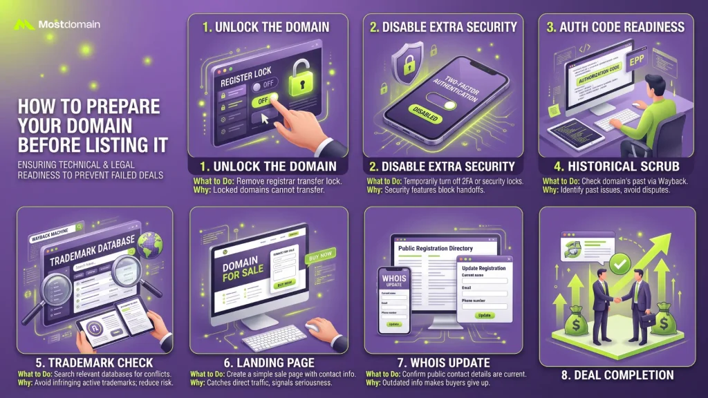 How to Prepare Your Domain Before Listing It