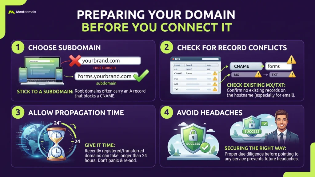 Preparing Your Domain Before You Connect It