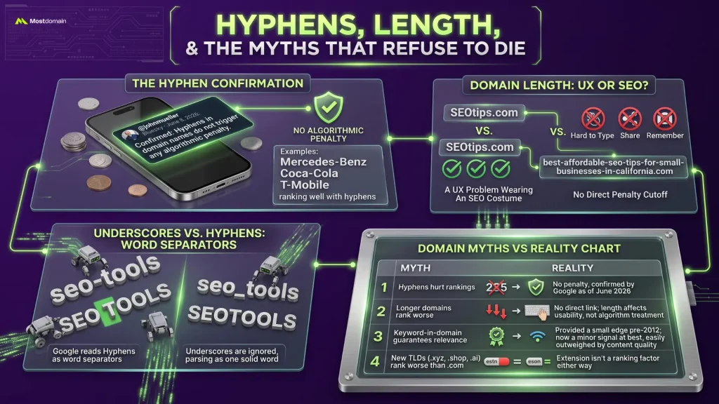 Hyphens, Length, and the Myths That Refuse to Die