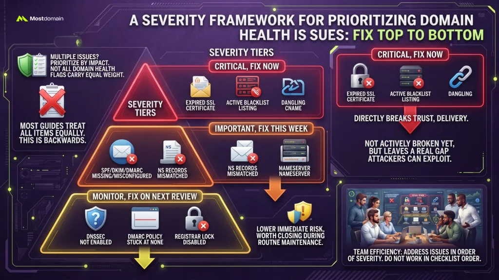 A Severity Framework for Prioritizing Domain Health Issues