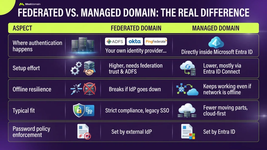 Federated vs. Managed Domain