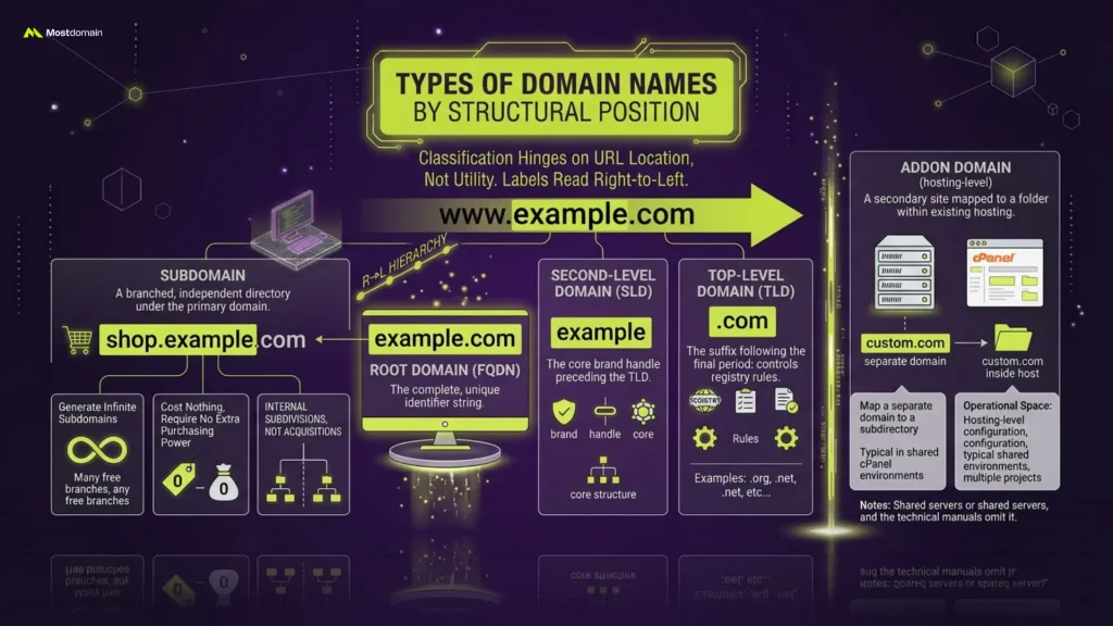 Types of Domain Names by Structural Position