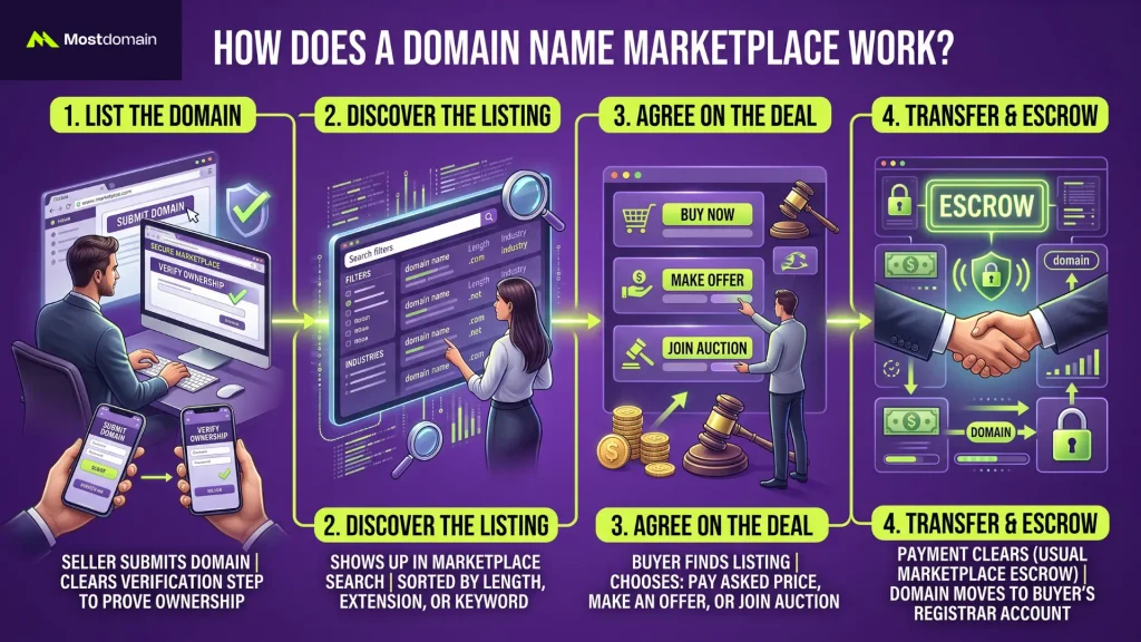 How Does a Domain Name Marketplace Work?