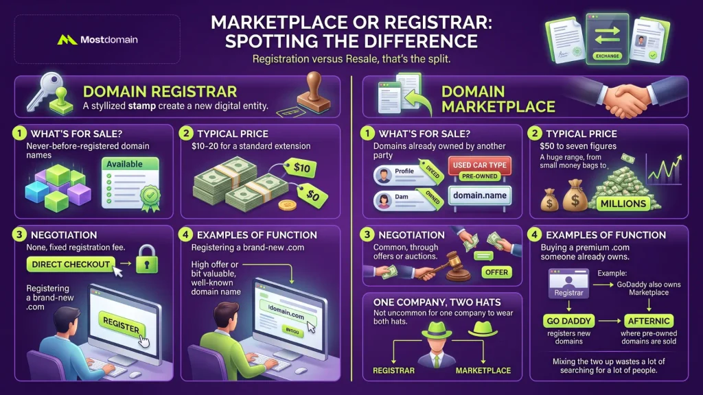 Marketplace or Registrar: Spotting the Difference