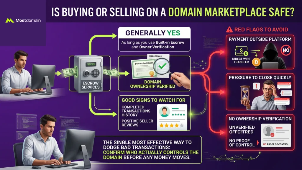 Is Buying or Selling on a Domain Marketplace Safe?