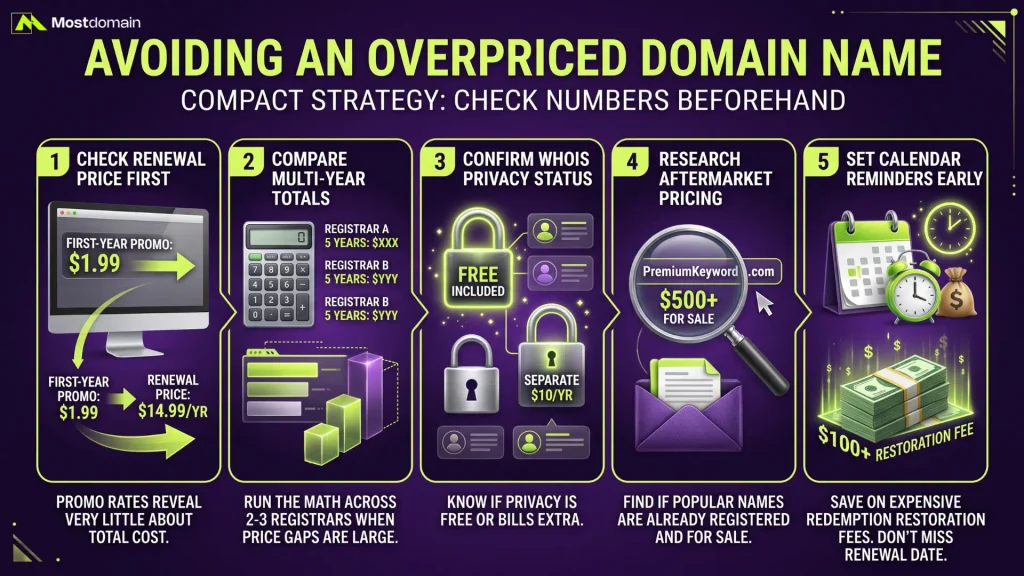 Avoiding an Overpriced Domain Name