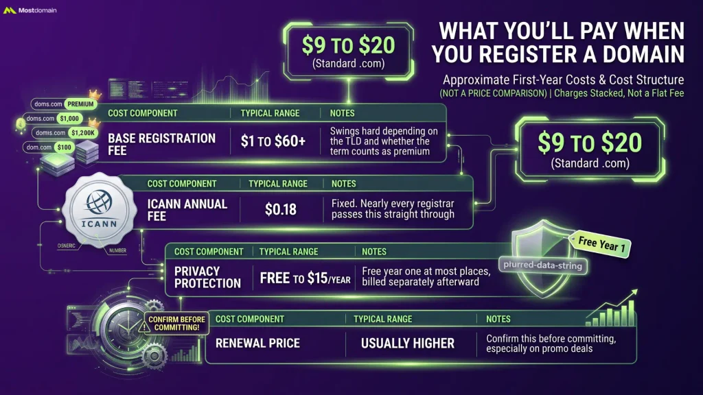 What You'll Pay When You Register a Domain