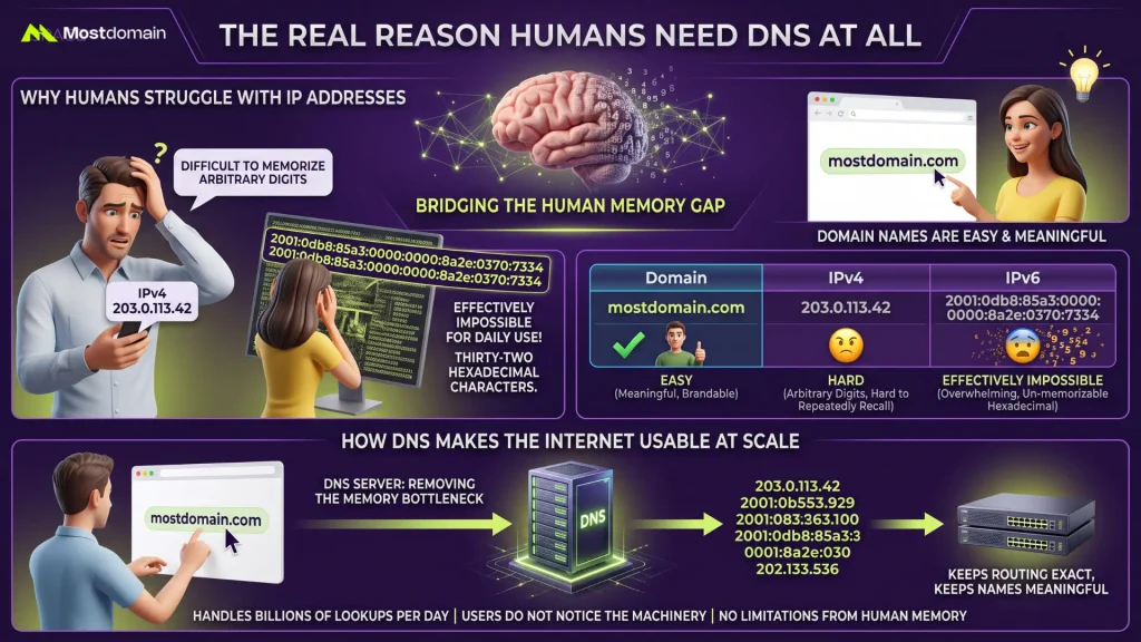 The Real Reason Humans Need DNS at All