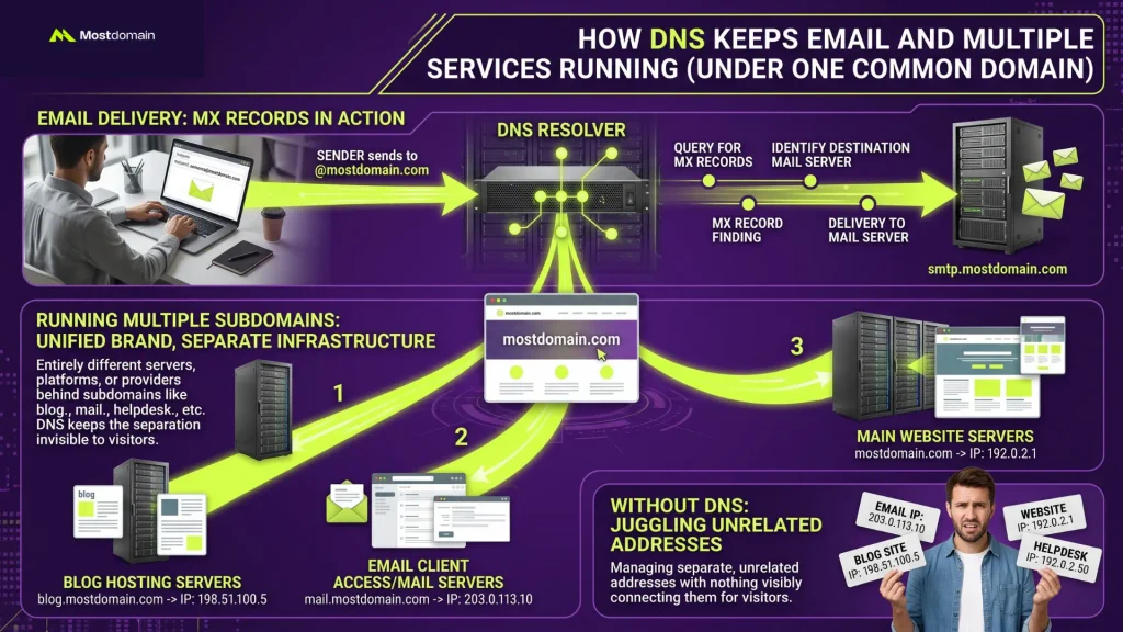 How DNS Keeps Email and Multiple Services Running