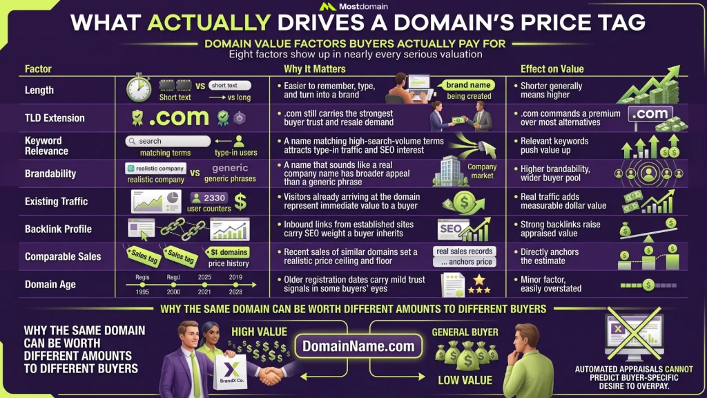 What Actually Drives a Domain's Price Tag