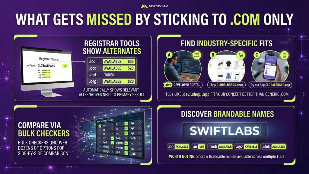 What Gets Missed by Sticking to .com Only
