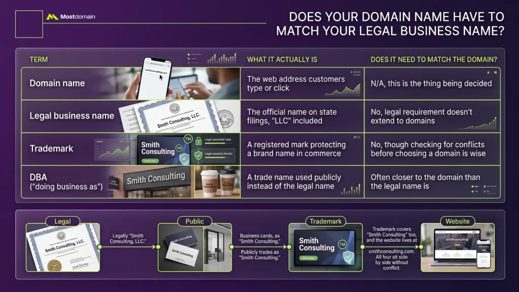 Does Your Domain Name Have to Match Your Legal Business Name
