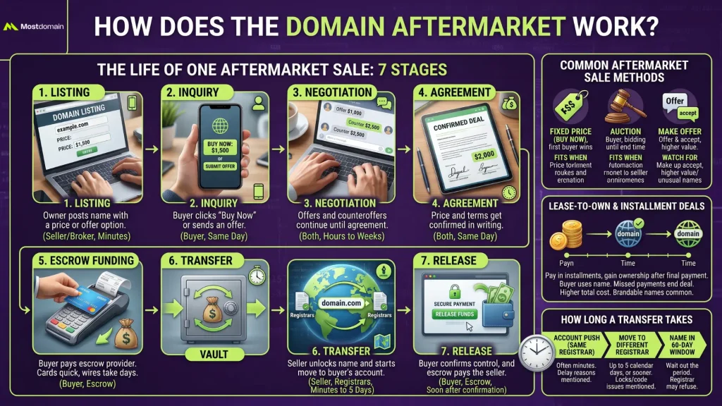 How Does the Domain Aftermarket Work?