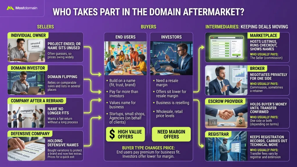 Who Takes Part in the Domain Aftermarket?