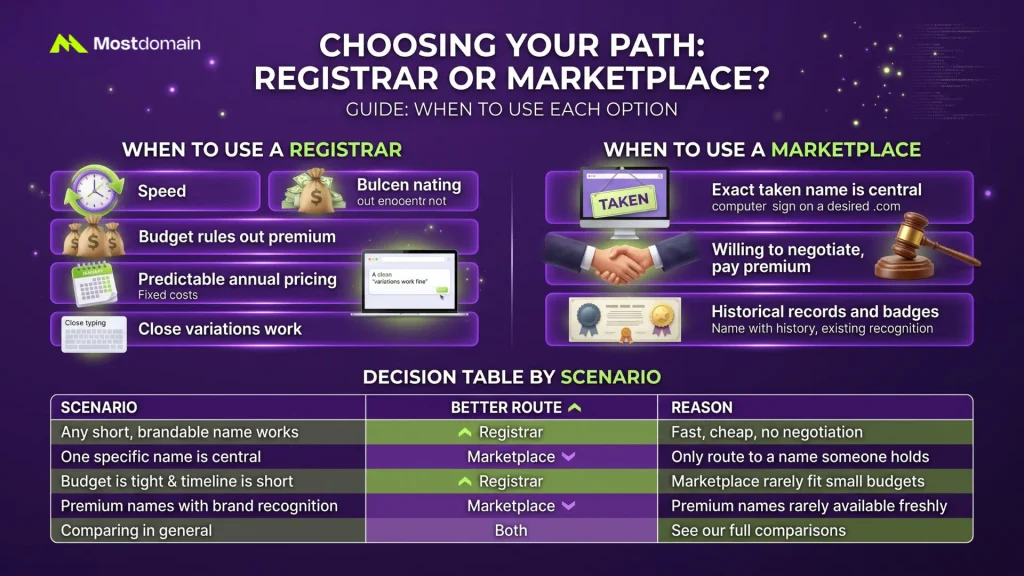 When Should You Use a Registrar Instead of a Marketplace?
