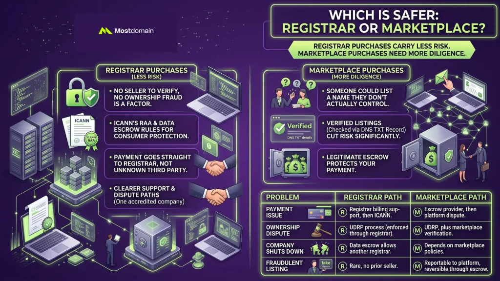 Which Is Safer, a Registrar or a Marketplace?