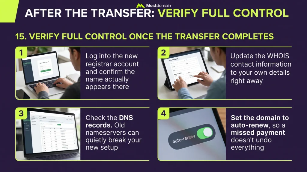 The Check Most Buyers Skip: After the Transfer