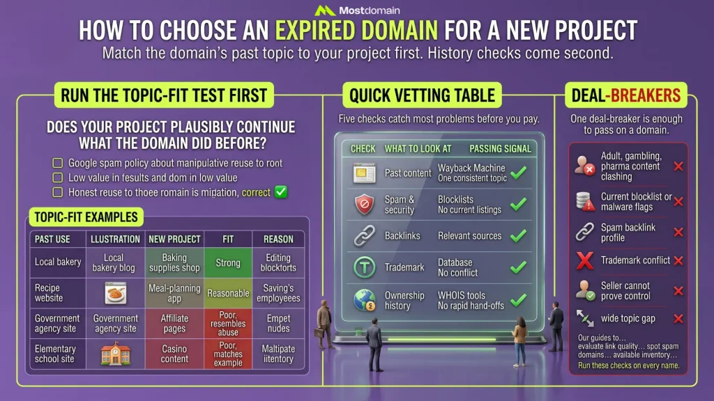 How to Choose an Expired Domain for a New Project
