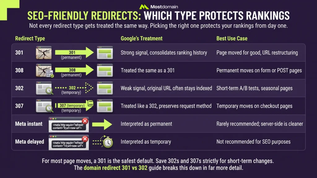SEO-Friendly Redirects: Which Type Protects Rankings