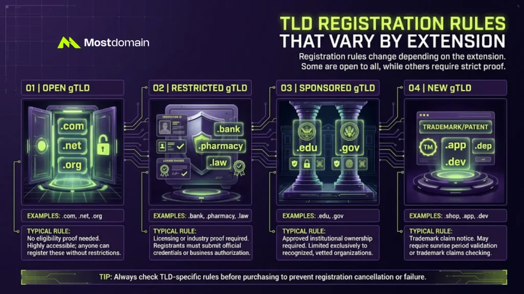 TLD Registration Rules That Vary by Extension