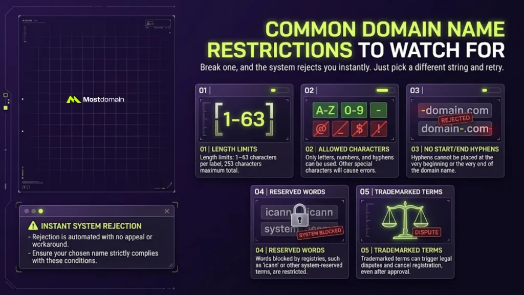 Common Domain Name Restrictions to Watch For