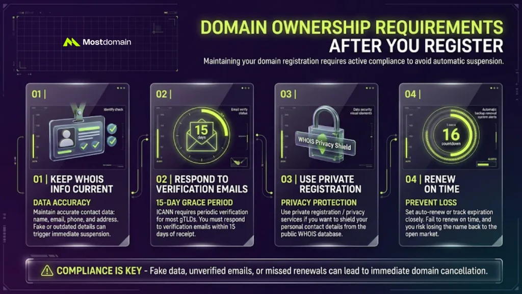Domain Ownership Requirements After You Register