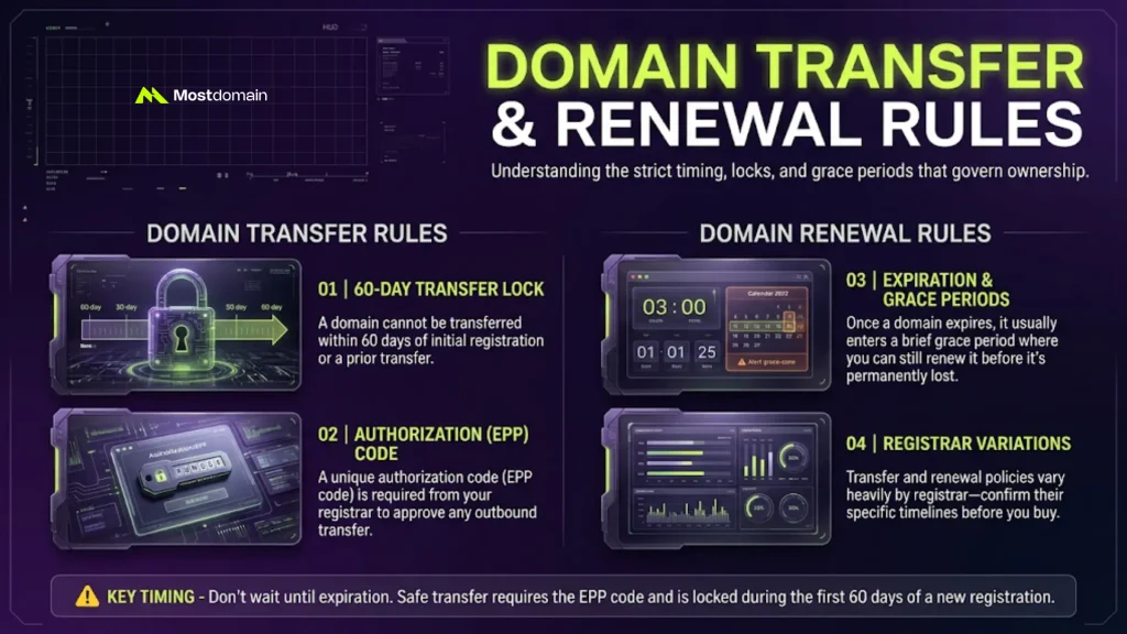 Domain Transfer Rules and Renewal Rules Explained
