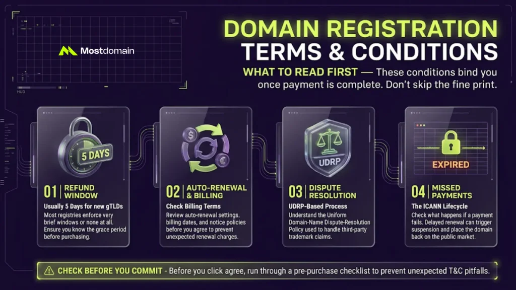 Domain Registration Terms and Conditions: What to Read First