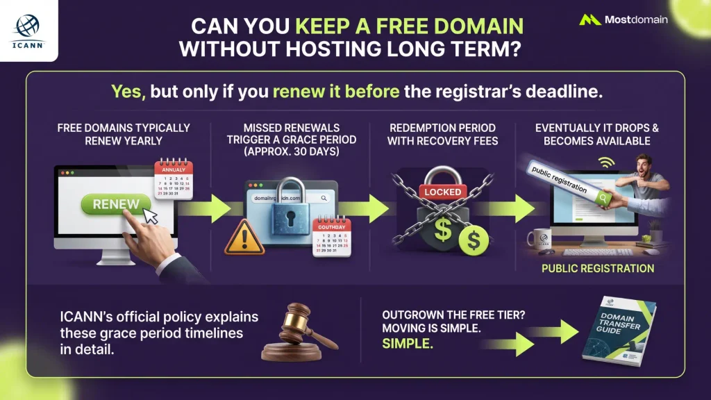 Can You Keep a Free Domain Without Hosting Long Term?
