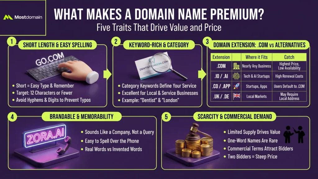 What Makes a Domain Name Premium?