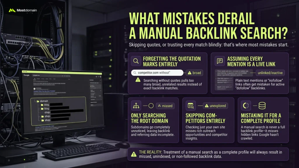 What Mistakes Derail a Manual Backlink Search?