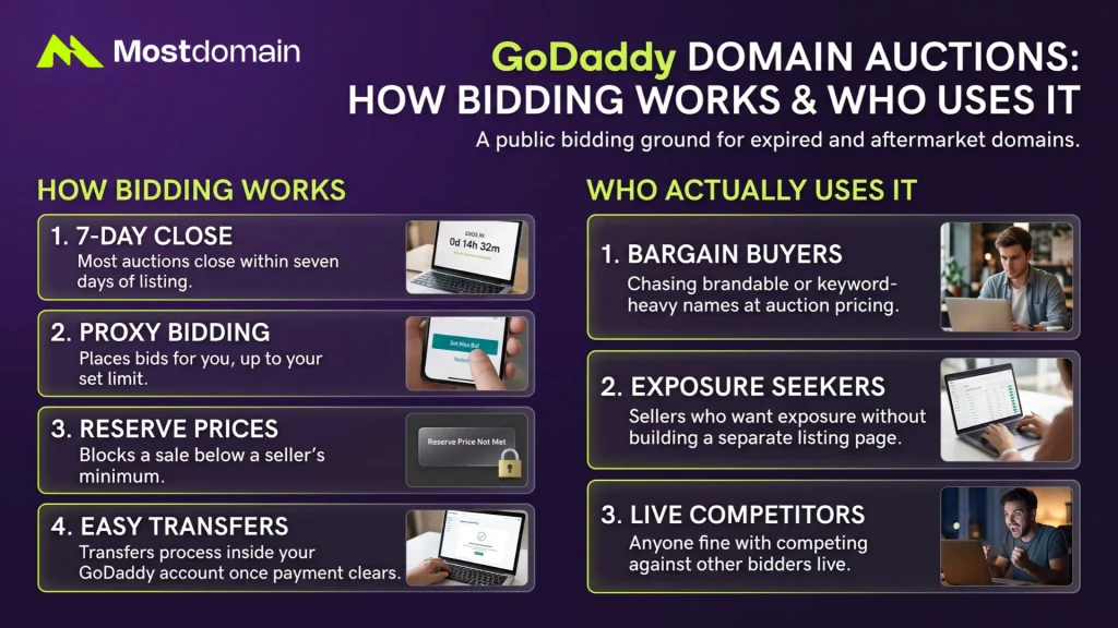 GoDaddy Domain Auctions: How Bidding Works