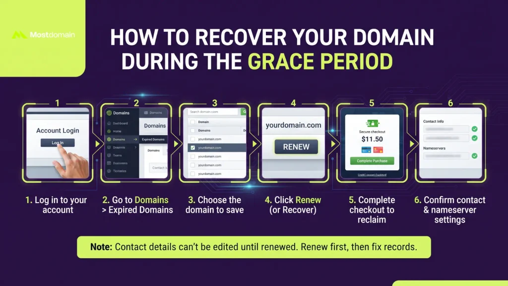 How to Recover Your Domain During the Grace Period