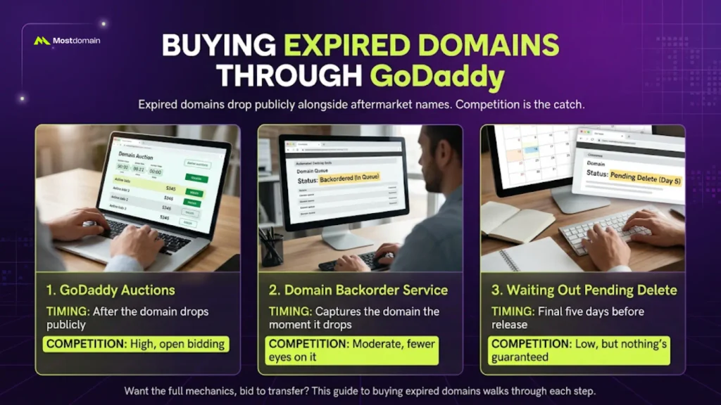 Buying Expired Domains Through GoDaddy