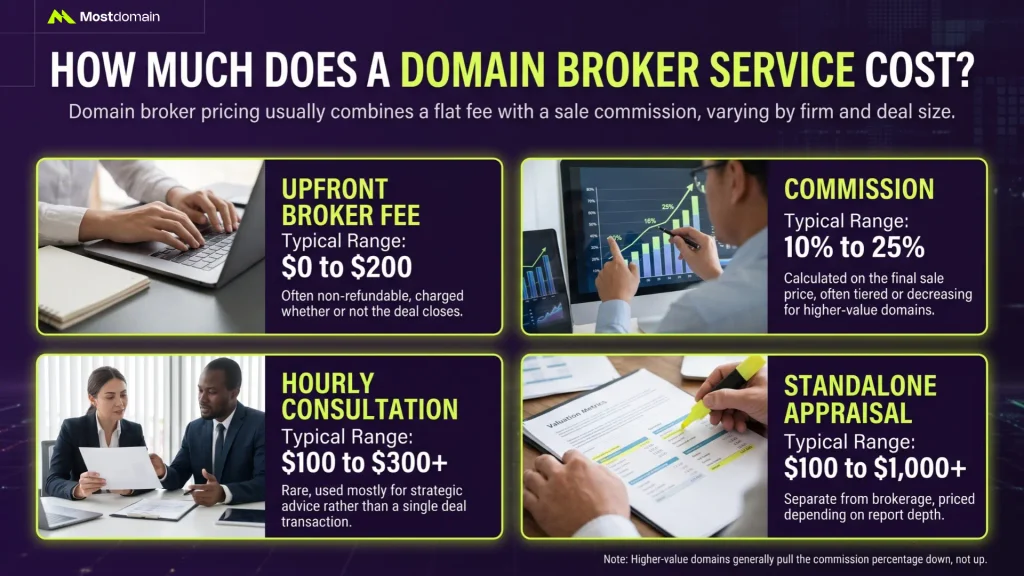 How Much Does a Domain Broker Service Cost?